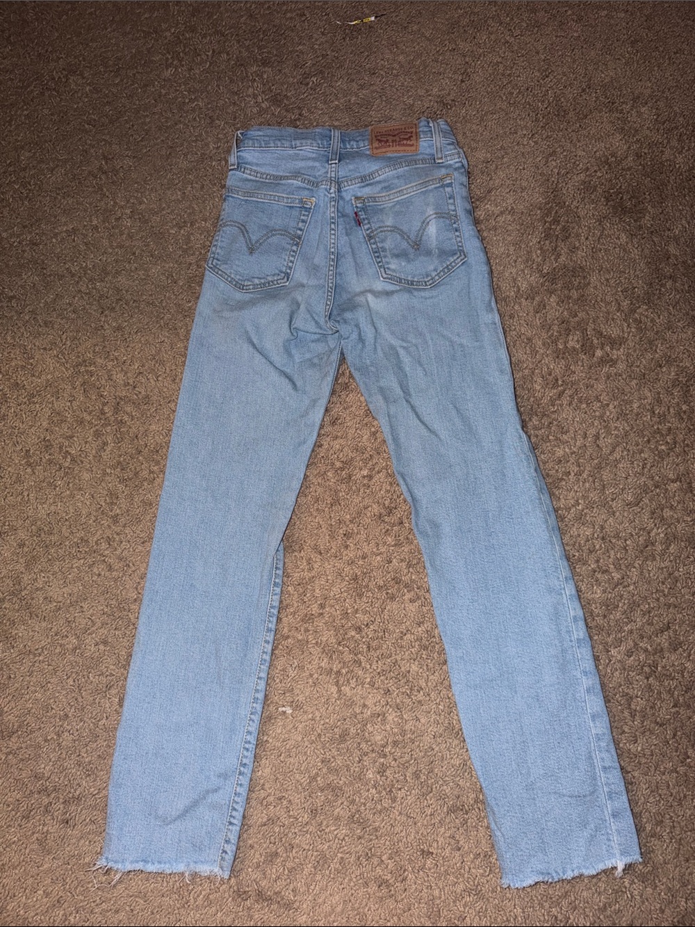 Levi's Light Blue Distressed Straight-Leg Women's Jeans